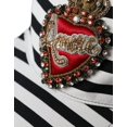 thumbnail image 6 of Dolce  Gabbana Black White Stripe Amore Heart Applique Baseball Hat, 6 of 6