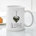 thumbnail image 3 of CafePress - I Love Sloths Mug - 11 oz Ceramic Mug - Novelty Coffee Tea Cup, 3 of 4