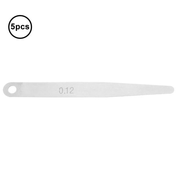 Feeler Gauge Metric Filler 0.11 Feeler Gauge 0.12 Feeler Gauge Measurement Tool 5pcs 0.12mm Thickness Feeler Gauge Metric Filler Thickness Gage Measurement Tool 0.12mm