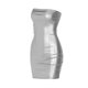 thumbnail image 5 of Falda Vestido sin tirantes para mujer, minivestido de cuero PU sin espalda, ropa de fiesta para discoteca (Plata S) Cgtredaw Plata T S para Mujer, 5 of 8