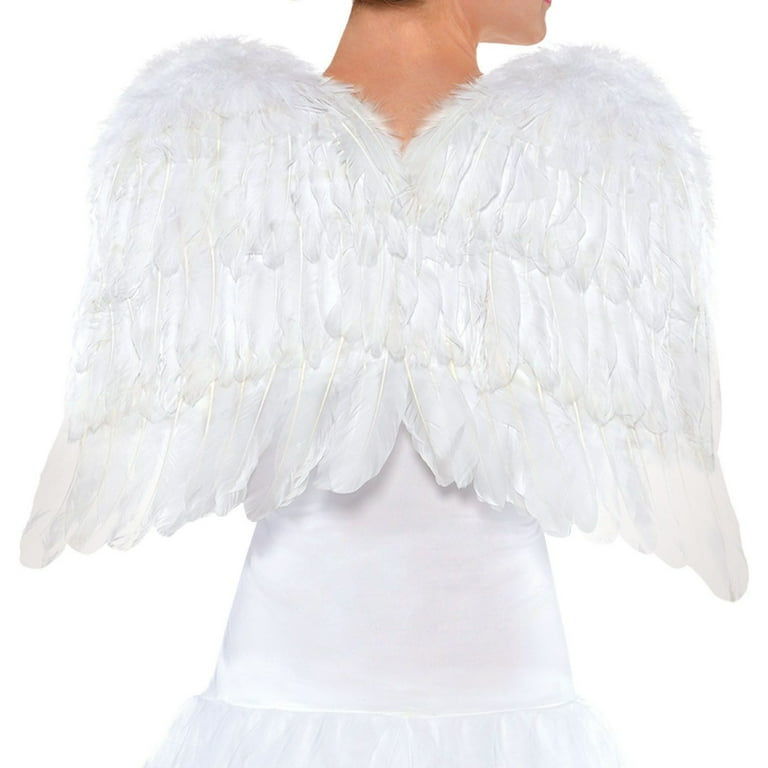 Good Angel Costume Accessory Real Feather Halloween Wings Good Angel Costume Accessory Real Feather Halloween Wings
