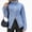 Light Blue, variant on Zefriona Womens Denim Jacket Asymmetric Hem Drop Shoulder Button Pocket Long Sleeve Jean Coat Dark Blue Size M