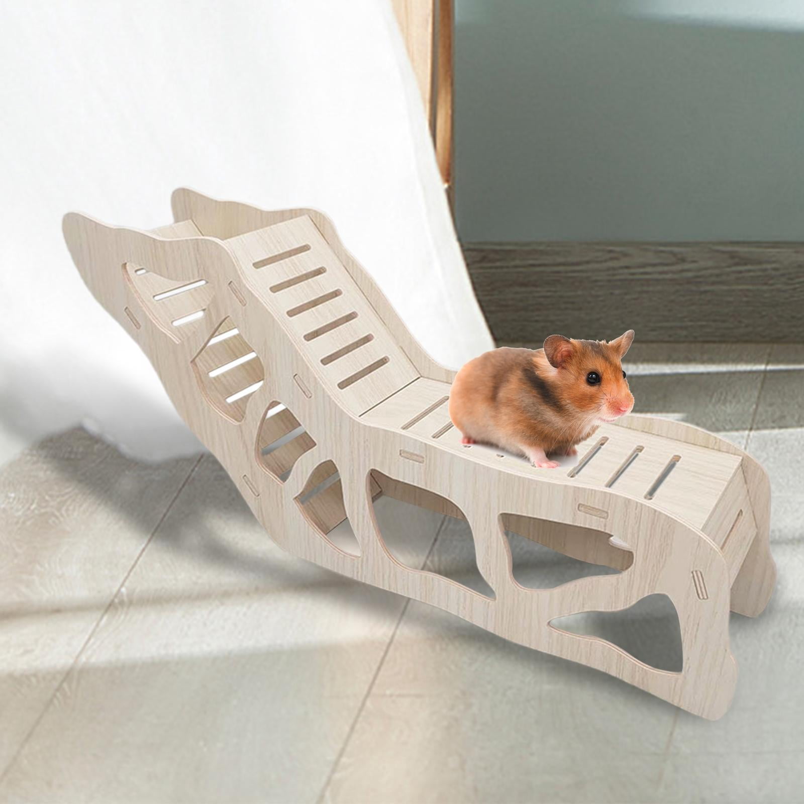 Bvdfgk Hamster Climbing Toy Wooden Ladder Climbing Toy Cage Accessories Gerbils Hamster Style B 45x19.5cm