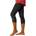 thumbnail image 5 of Capri for Women Stretchy High Waisted Pull On Faux Demin Capri Leggings Spring Summer Trendy Workout Gym Yoga Pants, 2XL, 5 of 9