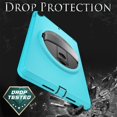 thumbnail image 7 of SaniMore for iPad 10.2" (9th/8th/7th Generation, 2021/2020/2019) Case, 3 Layers Multi-Functional Cover with 360° Rotation Hand Strap & Kickstand Pencil Holder Full Body Protective Shell, Blue, 7 of 7