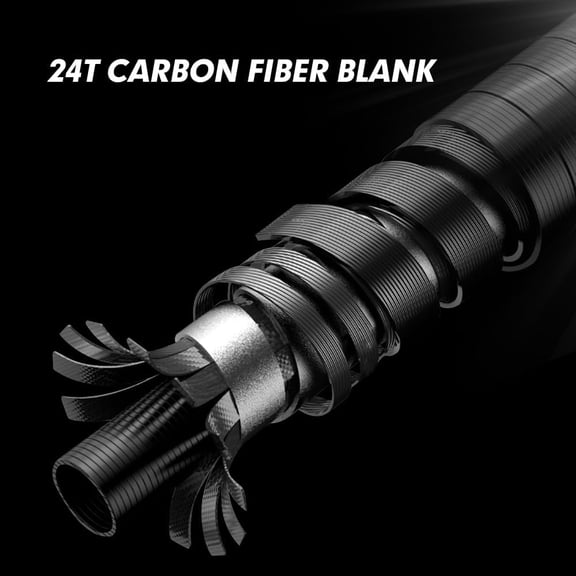 Travel Fishing Rods with Case, 4 Piece Fishing Rod, Casting/Spinning Rod, 24T Carbon Fiber Quality Fishing Pole for Saltwater Trout, Bass, Walleye, Pike Black and Red