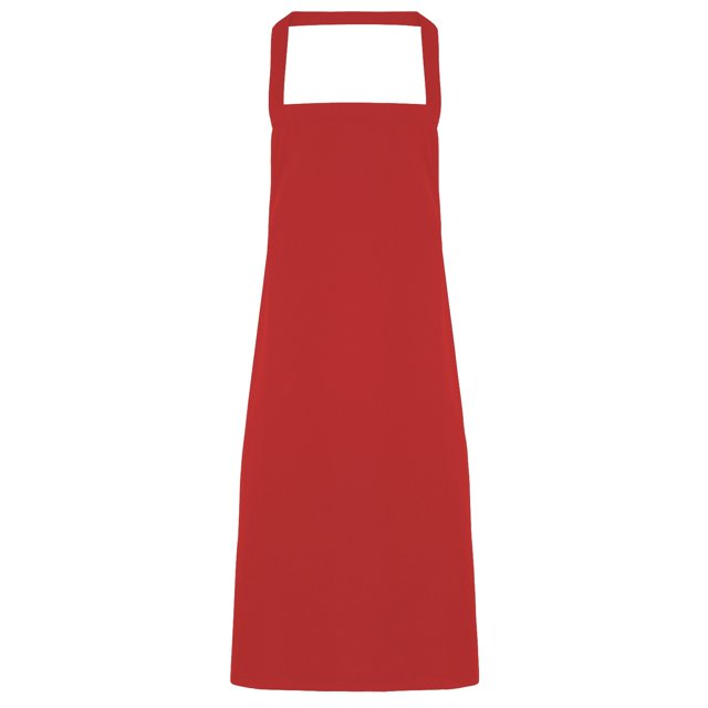 Premier - Delantal estrecho sin bolsillo para mujer (Rojo)
