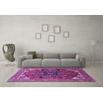 thumbnail image 3 of Ahgly Company Indoor Round Persian Purple Traditional Area Rugs, 6' Round, 3 of 4