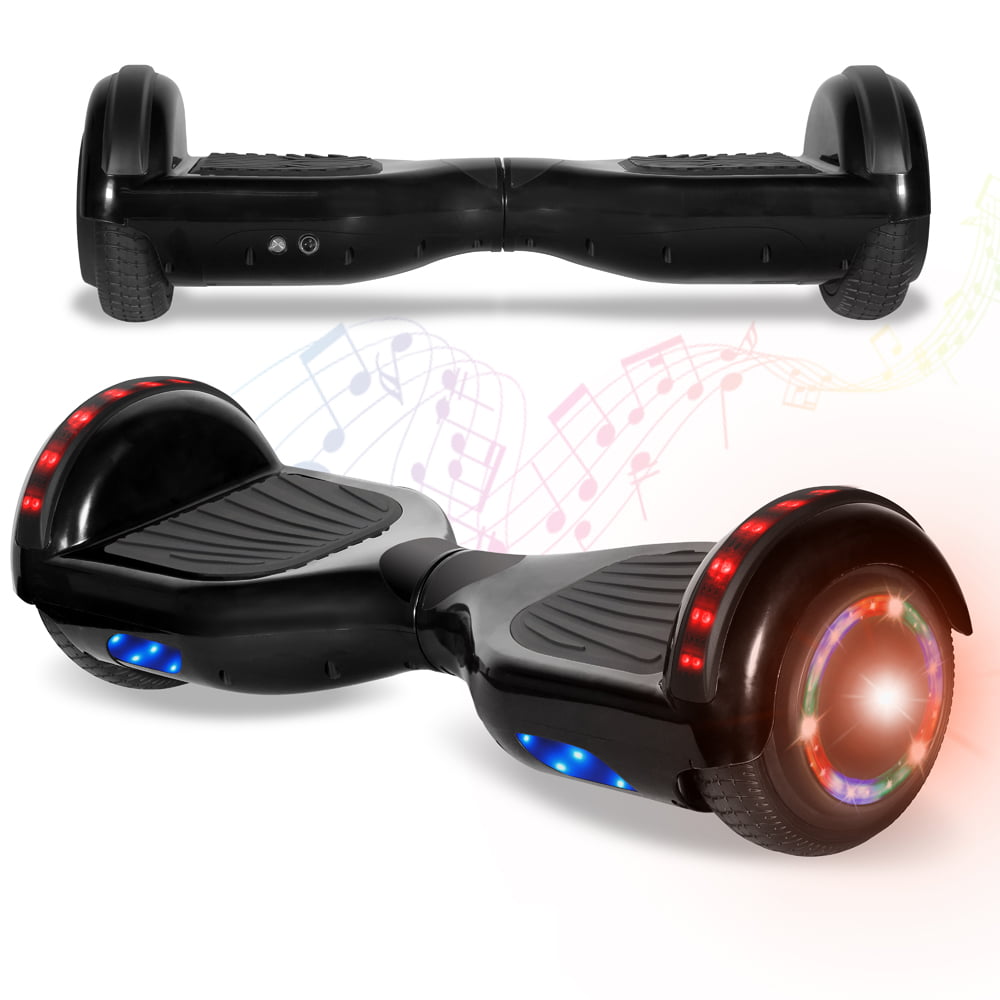 UL2272 Certified NHT 6.5 Matte Electric Hoverboard Self Balancing Scooter with Built-in Bluetooth Speaker LED Lights C-Blue 
