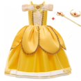 thumbnail image 1 of La Bella Y La Bestia Vestidos De Princesa De Las Niñas De La Ropa De Hadas Palo Mágico Corona Para El Cumpleaños De Halloween De Disfraces Fiesta, 1 of 4