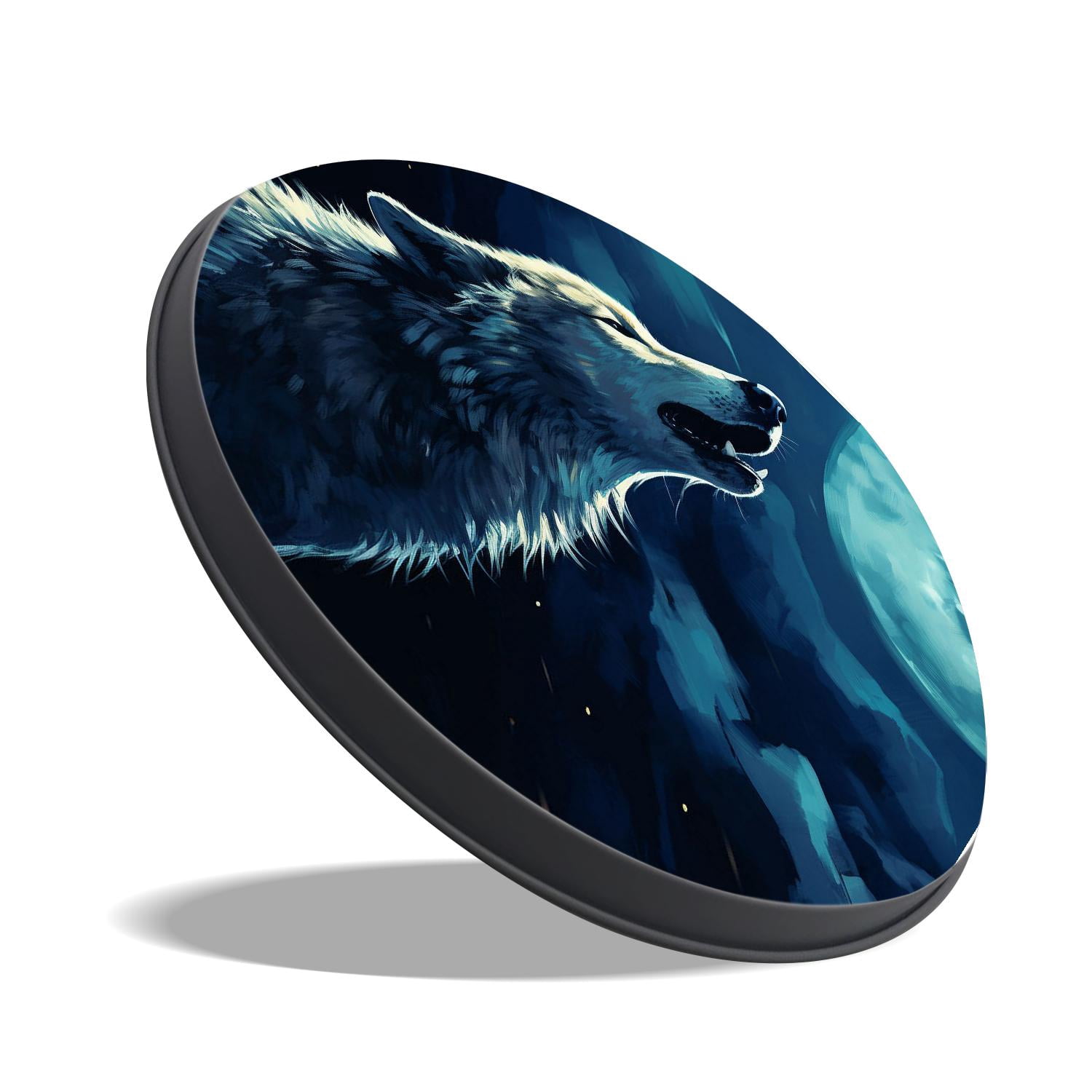 Round Stove Burner Covers 4 Pcs,Howling Lon ely Wolf Lovely Design Round Electric Stove Burner Covers 8Inch And 10Inch