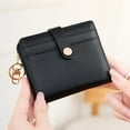 thumbnail image 2 of BRICH Slim Wallet for Women,Rfid Blocking Bifold Credit Card Holder with Zipper Coin Pocket,Id Window,Keychain Black One Size, 2 of 5