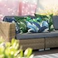 thumbnail image 6 of Outdoor Lumbar Pillow Covers 12\u201dx20\u201d, Rectangle Throw Pillow Covers for Patio Furniture, Decorative Lumbar Cushion Case for Garden Balcony Couch Office Chair, Pack of 2, Swaying Palms Blue, 6 of 6
