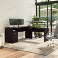 thumbnail image 3 of Bush Furniture Cabot 72W 3 Position L Shaped Sit to Stand Desk in Espresso Oak, 3 of 7