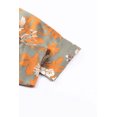 thumbnail image 4 of ABPHQTO Blusa de mujer con cuello en V y manga larga con estampado floral verde, 4 of 5