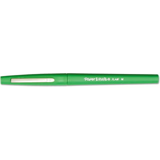  Paper Mate 8440152 Point Guard Flair Needle Tip Stick Pen,  Green Ink, 0.7mm, Dozen : Porous Point Pens : Office Products