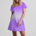 thumbnail image 6 of Npasoilc Summer Mini Dress for Women V-Neck Short Sleeve Pleated Skirts Casual loose Ruffle Dress with Pockets, 6 of 8