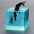 thumbnail image 3 of Decoración de cubo de animales del océano con luz Beluga Killer Whale Megalodon Home Room Decor, 3 of 7