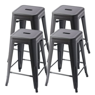 Howard 24inch Stackable Metal Counter Height Stool, Set of 4