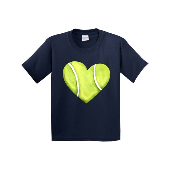 Inktastic Tennis Ball in Heart Youth T-Shirt