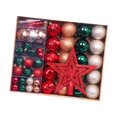 thumbnail image 4 of Adornos navideños de bolas, adornos navideños, regalo ideal y práctico, para de , decoraciones para árboles de para festivales de Rojo verde marrón, 4 of 8
