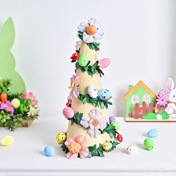 Decoraciones de Pascua, adornos de Pascua, regalos de Pascua Decoraciones de Pascua - Adornos decorativos flocados - Artículos de decoración para el salón de té del hogar Adorno decorativo