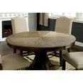 thumbnail image 2 of Dining Room Furniture Rustic 5pc Dining Set Round Table 4x Dining Chairs Light Oak Beige Upholstered Seat Chairs Transitional, 2 of 9
