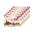 thumbnail image 4 of MKHERT Vintage Watercolor Landscape with Spring Sakura Cherry Blossom and Hill Placemats Table Mats for Dining Room Kitchen Table Decoration 12x18 inch,Set of 6, 4 of 4