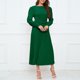 thumbnail image 1 of Vestido largo fluido para mujer ajustado elegante fruncido jersey vestido de desplazamiento diario, 1 of 9