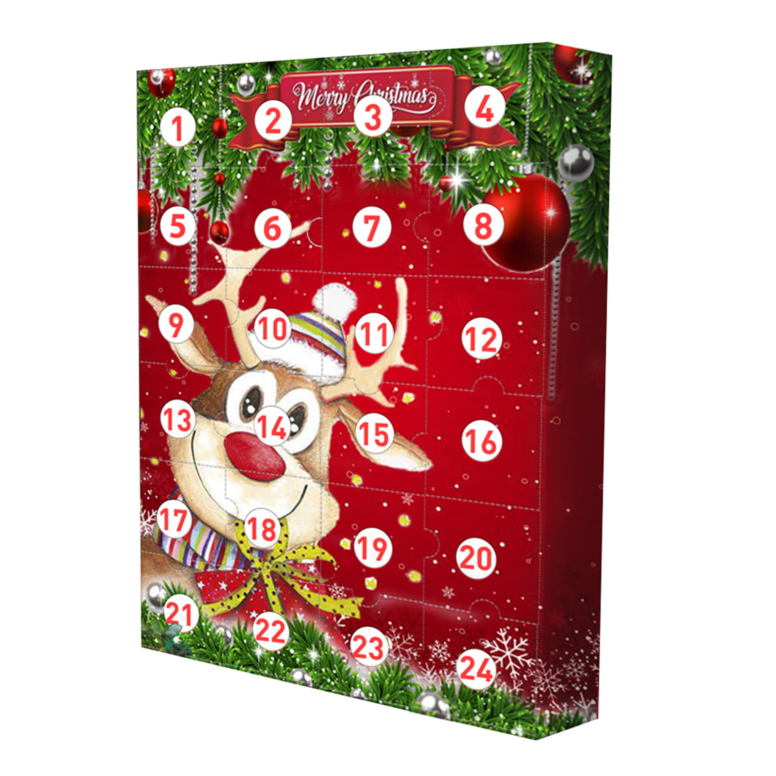 24x BROWN ADVENT CALENDAR COUNTDOWN TO CHRISTMAS FILL YOURSELF ACTIVITY BOX BAG 
