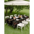 thumbnail image 3 of Outdoor Tablecloth with Umbrella Hole and Zipper, Christmas Rectangle Table Cloth 54x80 Inch Waterproof Tablecloth, Modern Winter Xmas Trees Gifts Black Picnic Table Cover for Patio Camping, 3 of 7