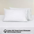 thumbnail image 5 of ROYALE LINENS 300 Thread Count 100% Long Staple Combed Cotton Sheet Set - 4 Piece King Bed Sheets - 1 Fitted, 1 Flat & 2 Pillow Cases - Soft Cool & Crisp Sheet Set (King, White), 5 of 10