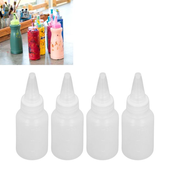 Liquid Dispensing Bottle, 100 Pcs Portable Plastic Squeeze Bottle Practical 30ml with Scale for Business Trip