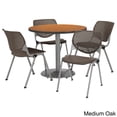 thumbnail image 5 of KFI Studios Mode Round 3.5' Dining Table Set, Brownstone, 4 Grey Nebula KOOL Chairs, 5 of 5