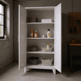thumbnail image 6 of Homy Casa 60.8" White Tall Storage Cabinet with 4 Adjustable Shelves for Kitchen, Pantry Cupboard, 6 of 9