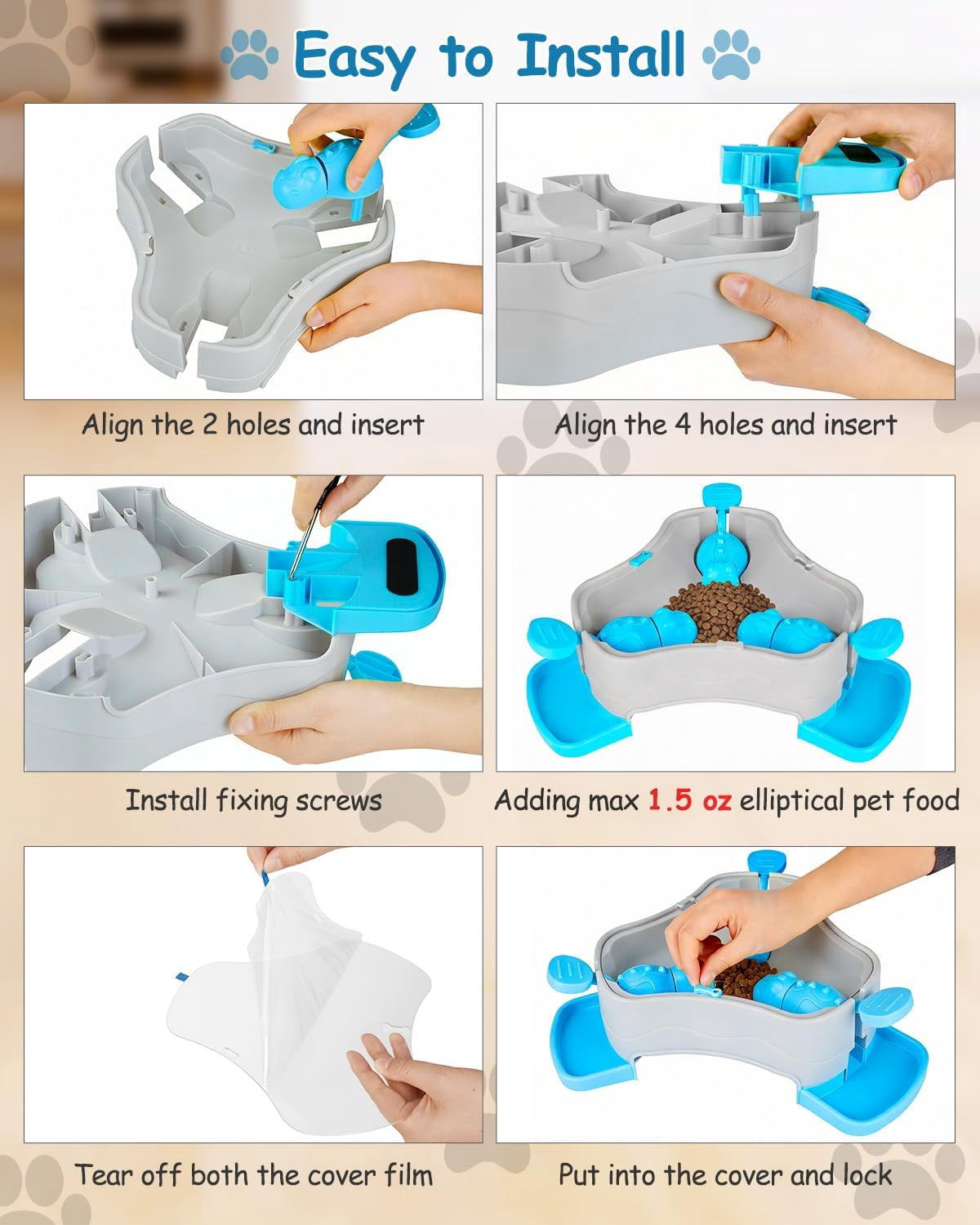 3-in-1 Press-Type Dog Treat Dispenser Puzzle Toy with No-Slip Slow Feeder for Interactive Brain Training and Enrichment for Smart Dogs and Cats, 3 Color Options