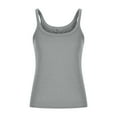 thumbnail image 4 of SHITINN Women's Casual Camisole Tank Top Pure Color Basic Strap Sleeveless Undershirt for Spring Summer Comfortable Daily Wear plus Size Camisoles for Women 2x Extra Long Tops for Women Top for Women, 4 of 4