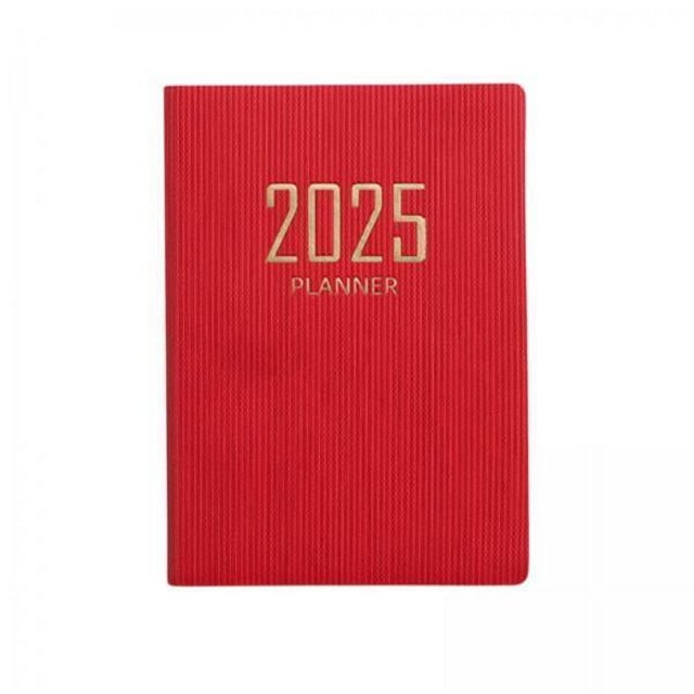 Rongfmy 3x2025 Pocket Planner Portable 365 Days Home Office Weekly and Monthly Planner Red