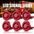 thumbnail image 2 of 10X 3/4 "12V 24V luces de posición LED camión remolque indicador de bala lateral redondo rojo, 2 of 5