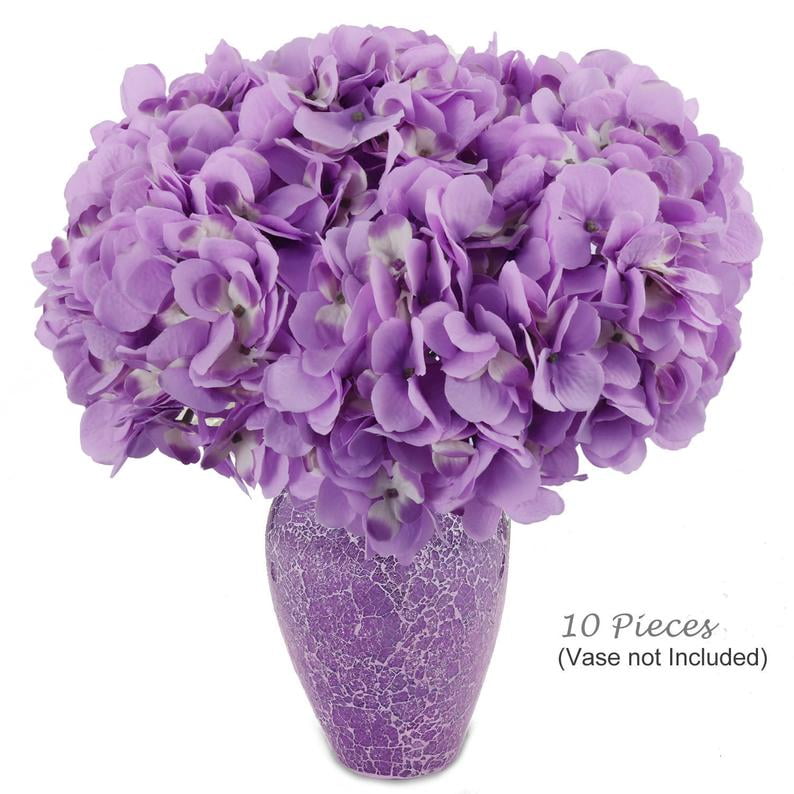 Details about   10 Silk Hydrangea Flower Heads Stems Party Wedding Events Home Centerpieces Sale 