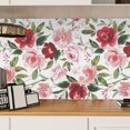 thumbnail image 5 of VEELIKE 17.7" x354" Vintage Peel and Stick Wallpaper Pink Red Rose Floral Wallpaper for Bedroom Walls Self-Adhesive Removable Vinyl Decorative Leaf Floral Contact Paper for Cabinet Nursery Shelf Liner, 5 of 7