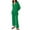 Green, variant on hoksml 2 Piece Sets for Wome, Casual Waffle Knit Lounge Set Long Sleeve Button Pullover Top and Straight Leg Pants Outfit for Spring and Fall