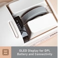 thumbnail image 4 of LOFREE Touch PBT Wireless Mouse with USB Receiver, Bluetooth, Wired Connection, Rechargeable, 4000 DPI with OLED Screen Compatible with Glass Surface for Mac Windows PC Notebook/Block Retro Grey, 4 of 8