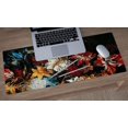 thumbnail image 5 of Extended Gaming Mouse Pad Large Desk Mat XXL 35.4x15.7in Mouse Pad Non-Slip Rubber Base Keyboard Pad Waterproof Desktop Mat for Laptop Computer Work Game Home Office-Painting Flower, 5 of 5