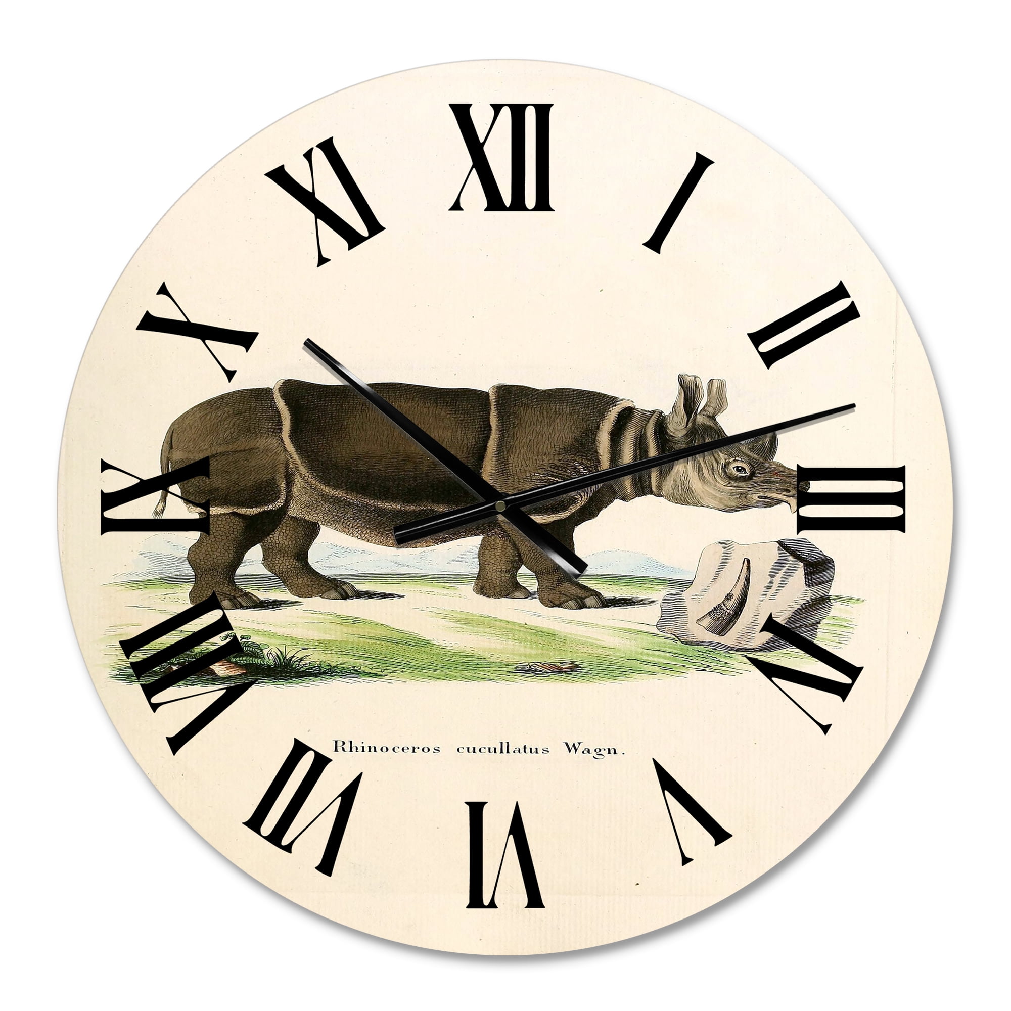 Designart 1 in Quartz Farmhouse Wall Clock