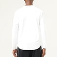thumbnail image 6 of Men's Long Sleeve T-Shirt Nylon Spandex Quick Dry Running Top Athletic Training Shirt Moisture Wicking Workout Tee Breathable Gym Fitness Casual | Zenithor,White L, 6 of 6
