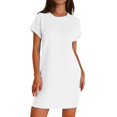 thumbnail image 2 of Tshirt Dress Women Summer Short Sleeve Crewneck Casual Beach Vacation Mini Dresses T Shirt Dresses for Women, 2 of 6