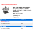 thumbnail image 2 of Rear Wheel Bearing Hub Assembly - Compatible with 2013 - 2019 Ford Escape AWD (Up To 8/28/2019 Vehicle Production) 2014 2015 2016 2017 2018, 2 of 2