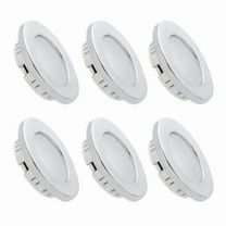 12V LED Recessed Ceiling Light Chrome 2.76in for RV Cabinet Cool White x6