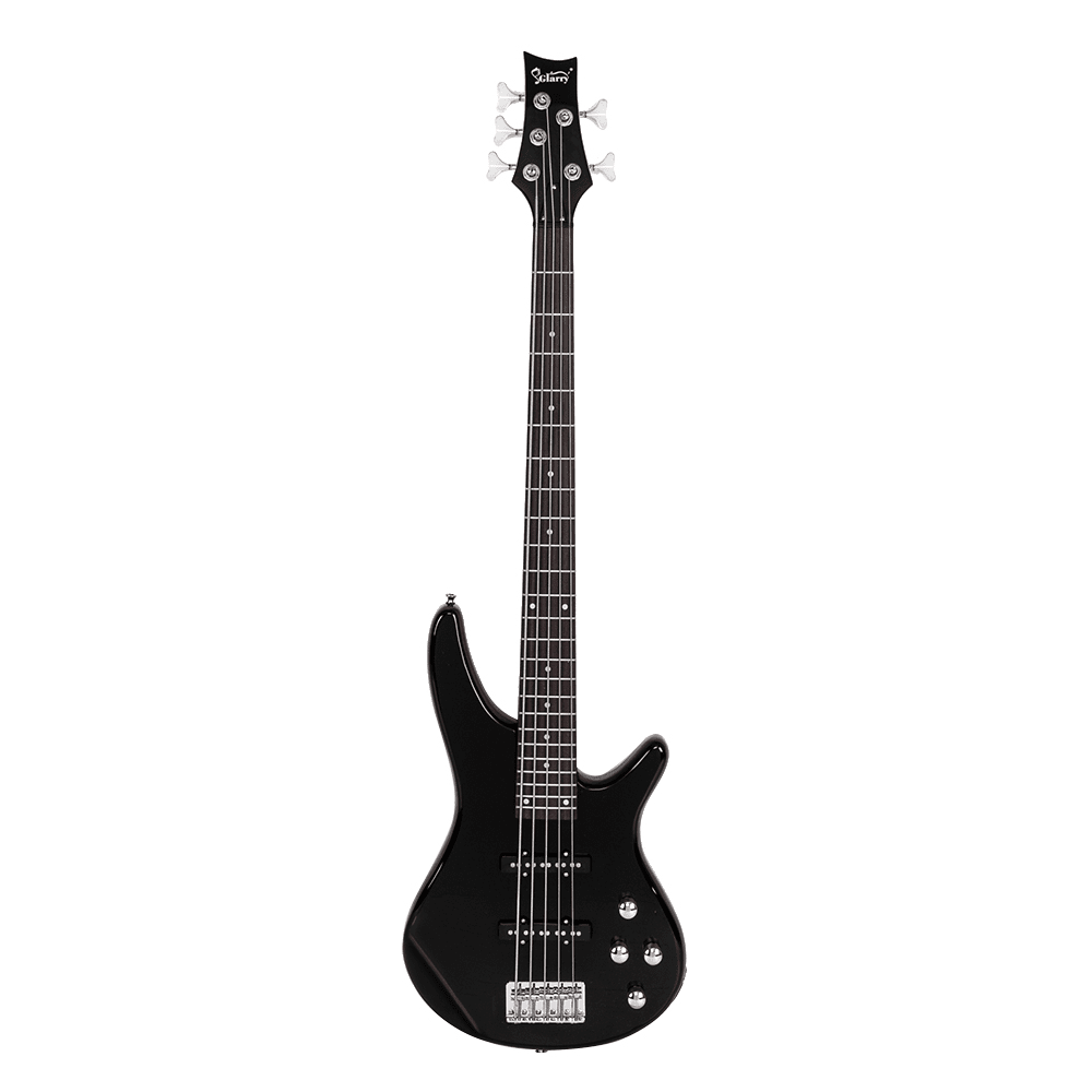 Tcbosik 5 String Electric Bass Guitar, Full Size Bass Beginner Kit with Bag, Strap, Plectrum, Amp Wire and Wrench Tool, Black